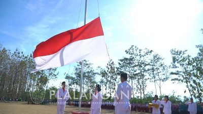 Pengibaran Bendera Merah Putih Dalam Rangka HUT RI Ke-78 tahun 2023 di Desa Plalangan Sukses di Kibarkan